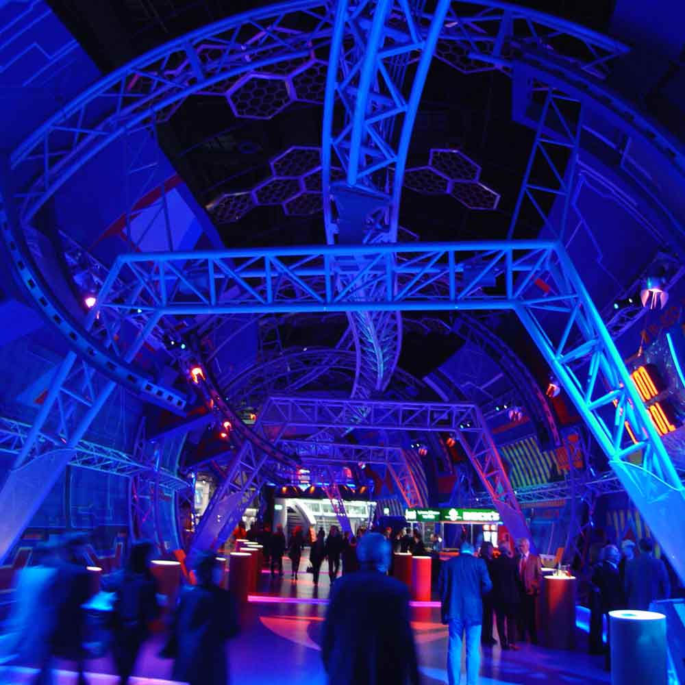 HOAC trusses that were used at an event as decoration