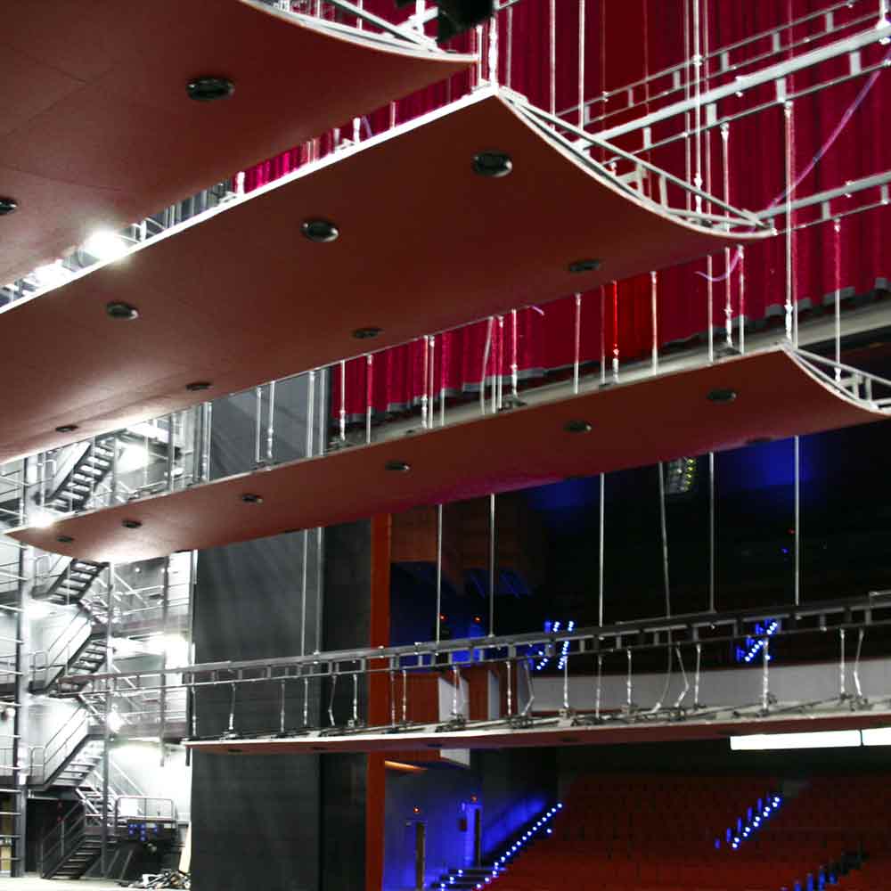 Set up of a concert shell by HOAC for a concert