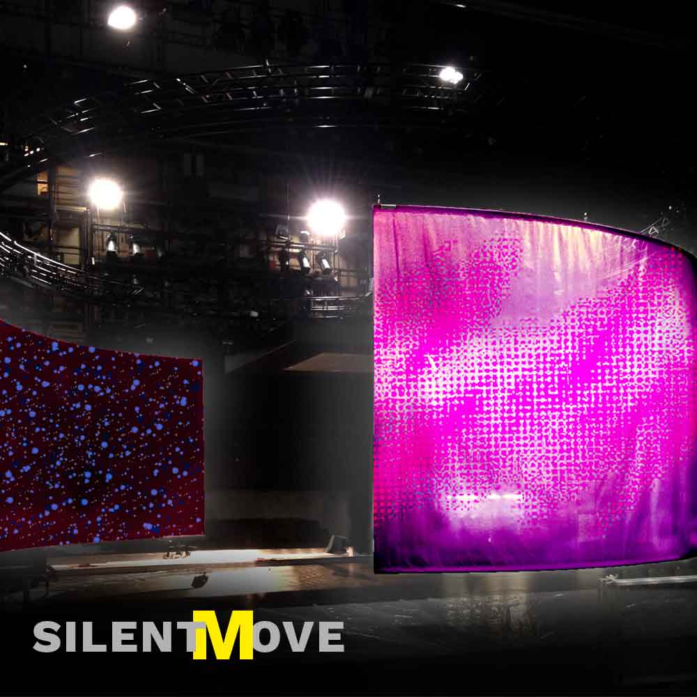A stage set up with the Silent Move