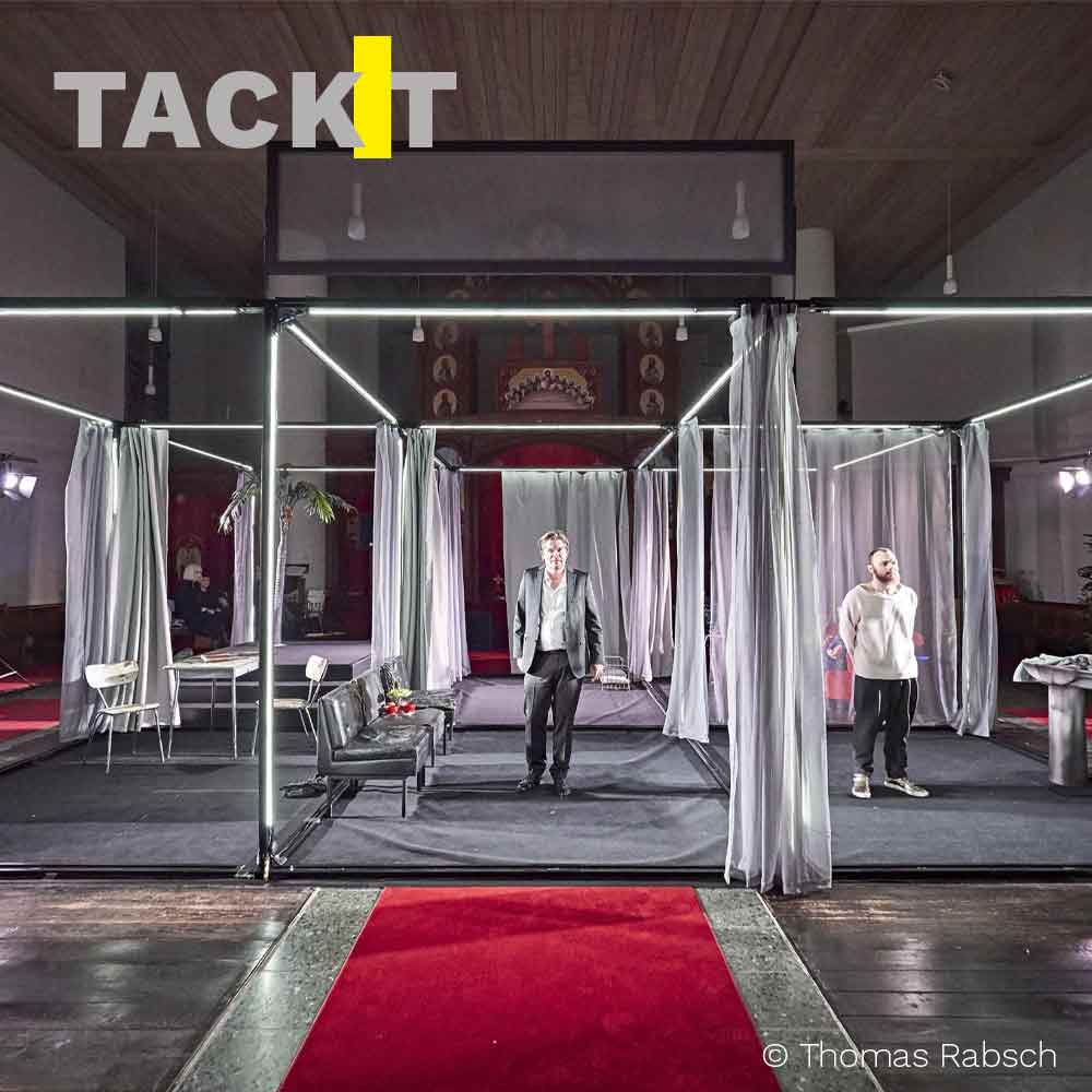 Stage image with TackIt a modular system by HOAC