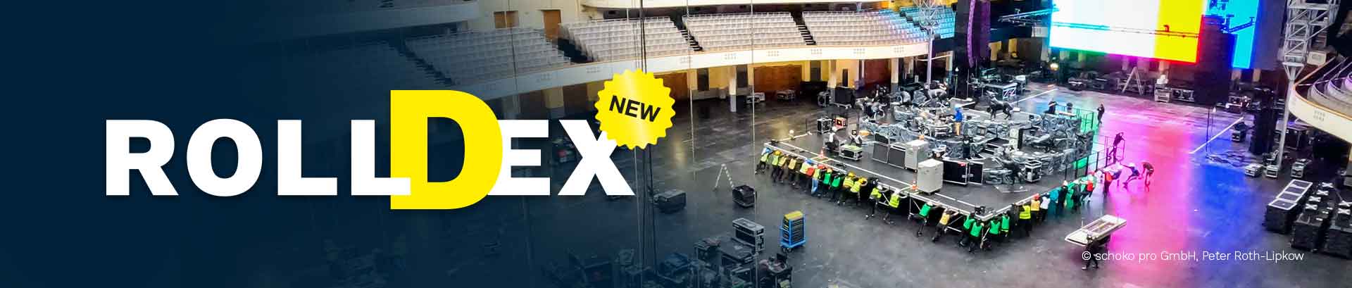 Banner on which a stage is set up by RollDex